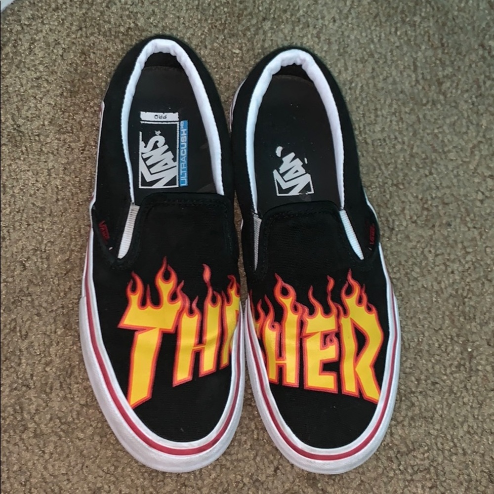 Thrasher slip on vans